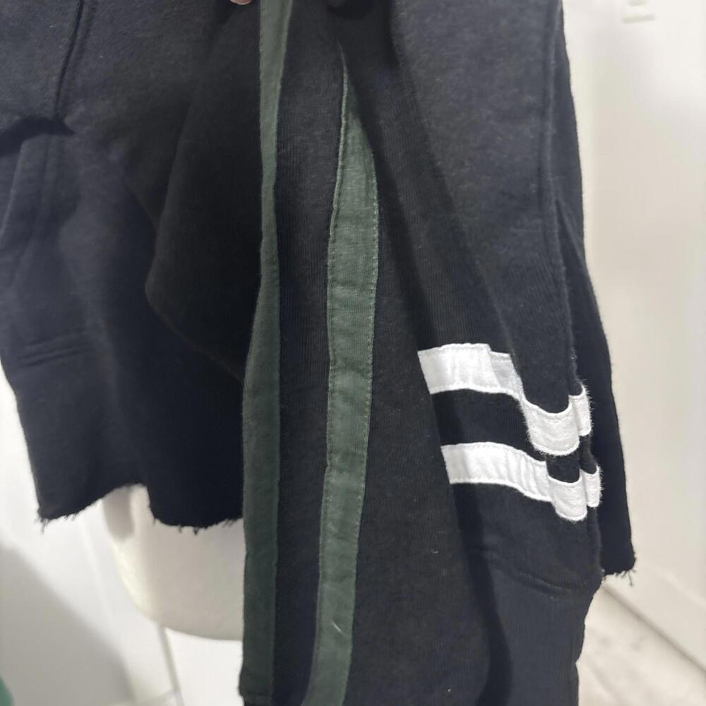 N:Philanthropy Womens 1/4 Zip Hoodie Sweatshirt Black Medium Raw Hem New With Ta - Picture 10 of 13